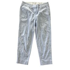 NWOT J. Crew Women’s Skimmer Cropped Lightweight Light Blue Casual Pants Size 2